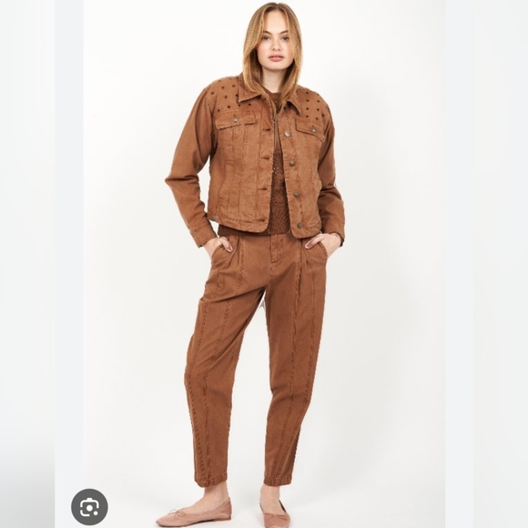 JOIE* sage green woolly feel cropped long sleeve button front collared shaket XL - Picture 13 of 14